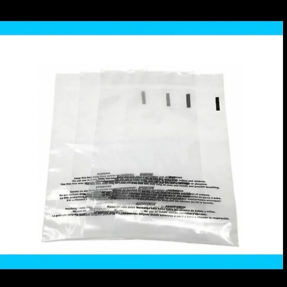 50ct~ 8x10’ Clear Poly Bags-Suffocation Label🟣🆕🟣 W/Free 50ct Thank You Stickers
